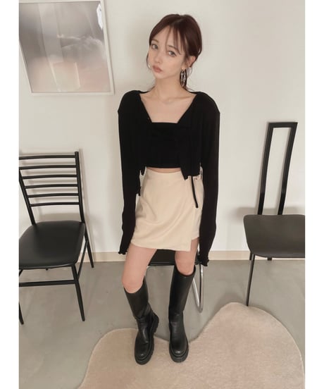 ラップミニスカート(インナーショートパンツ付き) /Wrap Mini Skirt( +inner Short Pants)