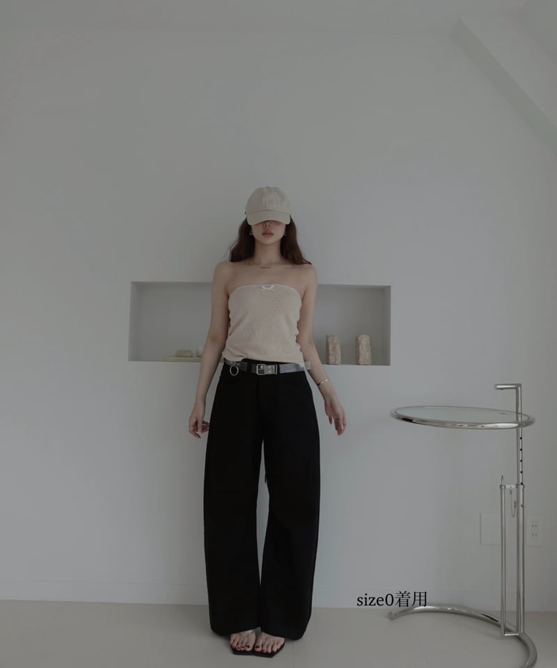 Black】バレルデニム / BarrelLeg Denim | FICTION TOKYO
