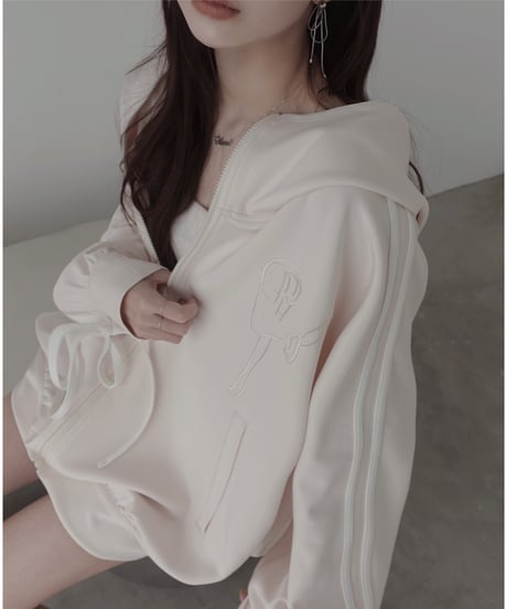 ロゴフルジップラインフーディー /Logo Full-Zip Line Hoodie