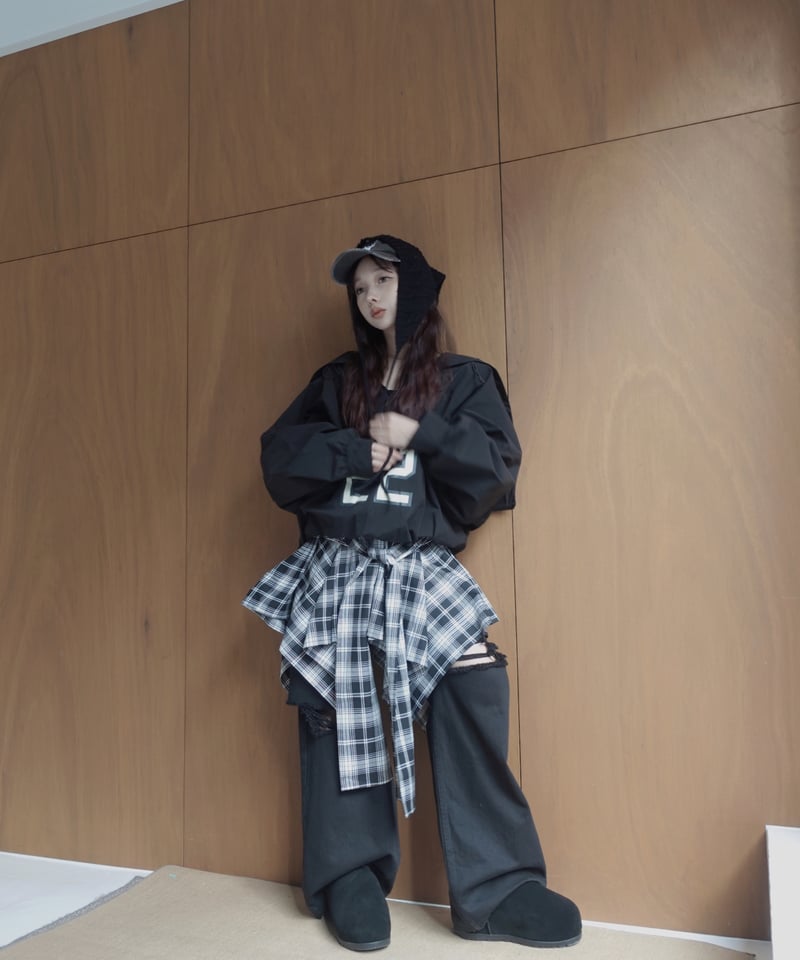 ENFOLD シアースカラップベスト ブラック ENFOLD(エンフォルド) DROP HOLE PARTS ベスト300GA730-0240 300GA730