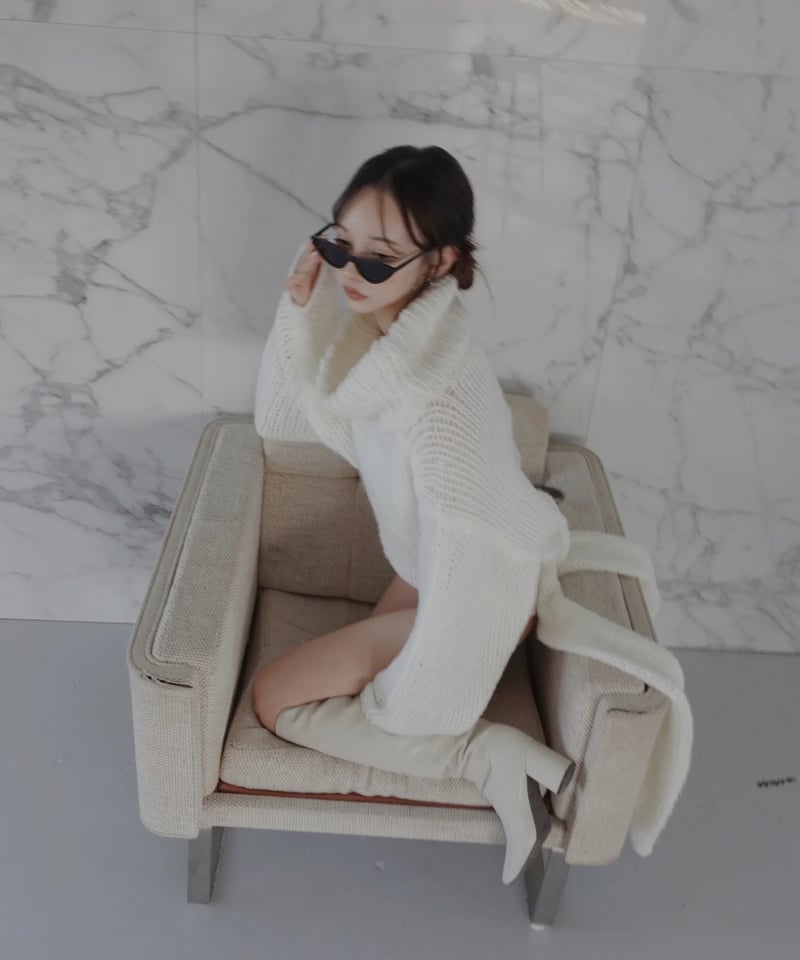 バックリボンローゲージニット /Back Ribbon Low Gauge Knit | FI バックリボンローゲージニット /Back Ribbon Low Gauge Knit | FI