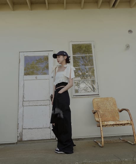 コットンレースリボントップ /　Cotton Race Ribbon Top
