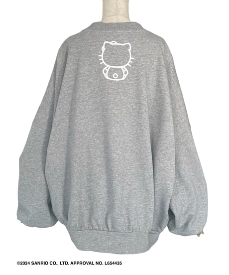 【Gray】♡ Croco Kitty ♡ ボリュームスリーブスウェットトップ / ♡Croco Kitty♡ Volume Sleeve Sweat Top