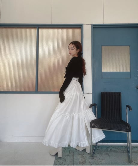 2サイドスリット カーゴポケット ティアードスカート / Both Side Slit Cargo Pocket Tiered Skirt