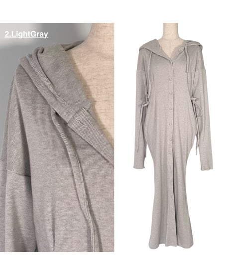フードロングワンピース/Hooded Long One-Piece