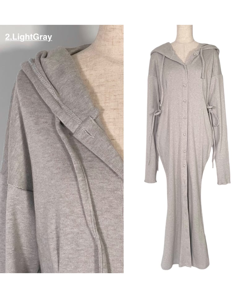 FICTION TOKYO フードロングワンピース フードロングワンピース/Hooded Long One-Piece | FICTION TOK