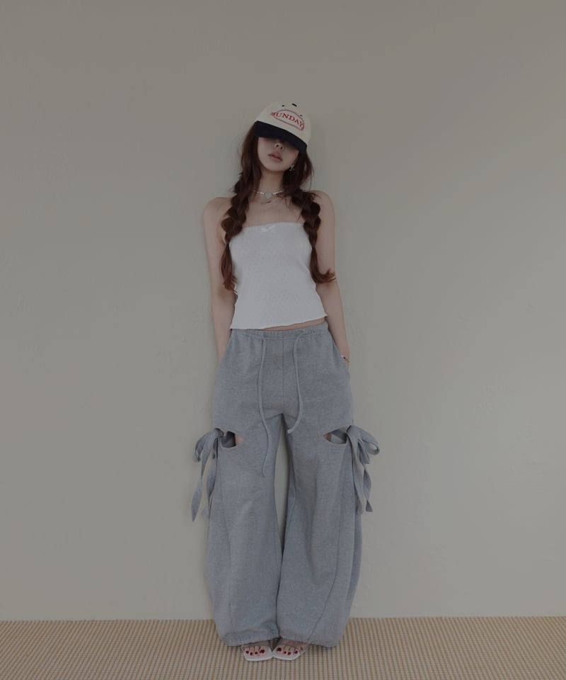 サイドカットスウェットパンツ/Side Cutting Sweat Pants | FICTI