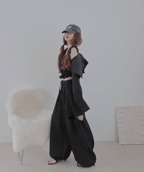 2wayサイドカットタックパンツ（＋リボンシュシュ）/2way Side Cut Pants（＋Ribbon Chouchou）