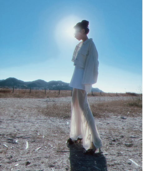 サイドリボンシアーフレアパンツ / Side Ribbon Sheer Flare Pants