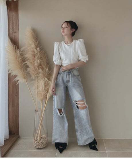 バックリボントップス / Back Ribbon Tops