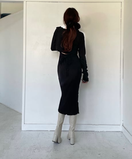2サイドポケット バックオープンスリットニットワンピース / 2Pockets Back Open Slit Knit One-Piece