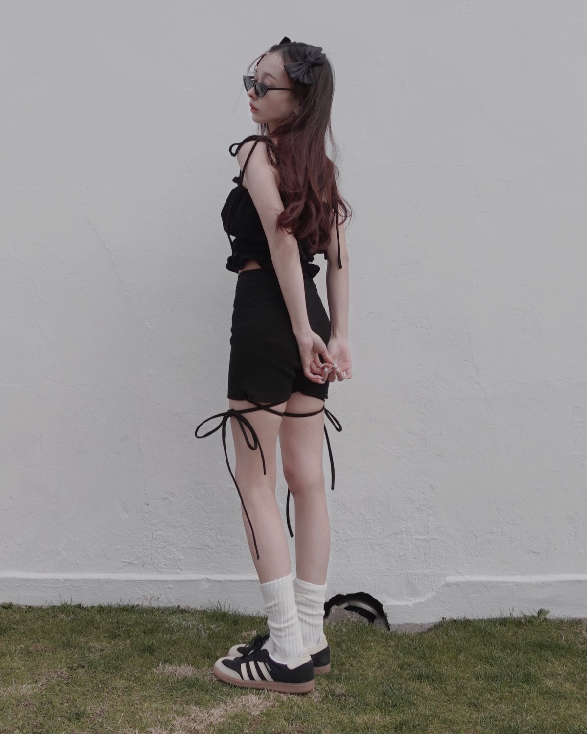 【新品】Fiction Tokyo リボンショートパンツ　リブショートレギンス Basic Collection】リボンショートパンツ /Ribbon Short Pant