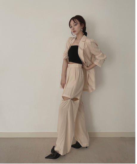 サイドカットシアーパンツ / Side Cutting Sheer Pants