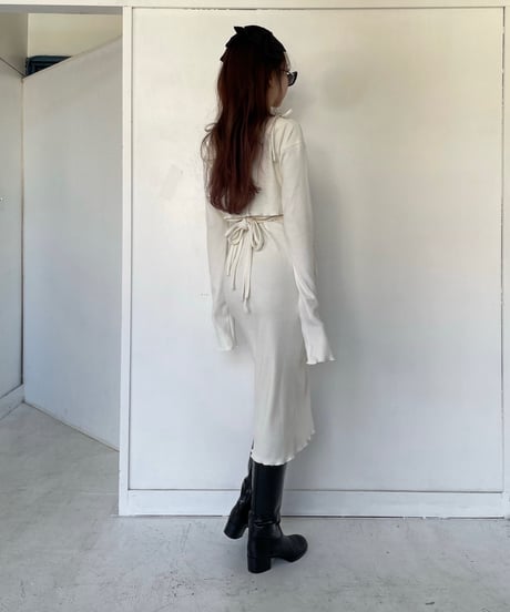 2サイドポケット バックオープンスリットニットワンピース / 2Pockets Back Open Slit Knit One-Piece