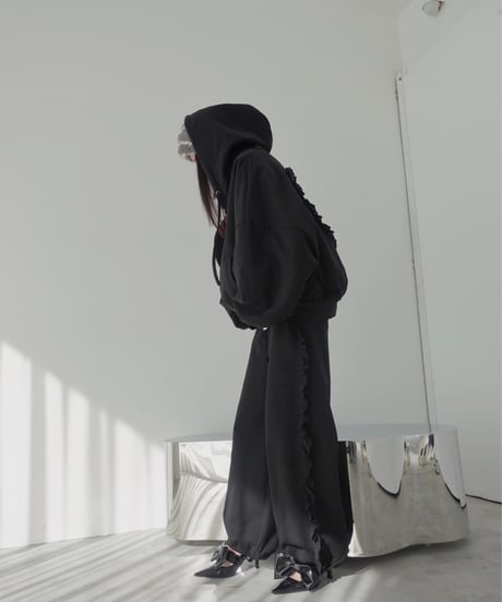 【Black】ハートジップアップフーディー /Heart Zip-up Hoodie