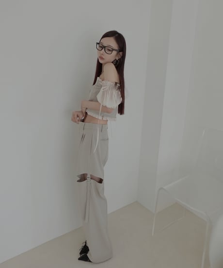 2wayスリーブチェストポケットトップ/2way Sleeve Chest Pocket Top