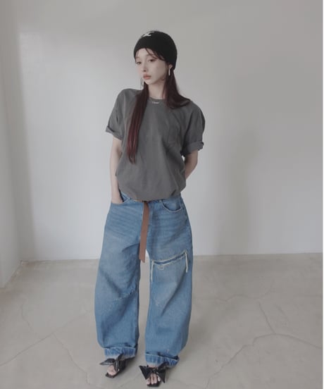 【Blue】バレルデニム / BarrelLeg Denim