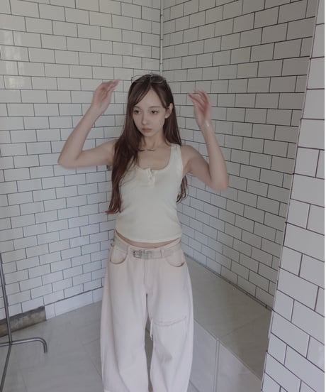 【Basic Collection】フリルタンクトップ / Frill Tank Top