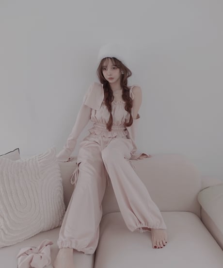 2wayサイドカットタックパンツ（＋リボンシュシュ）/2way Side Cut Pants（＋Ribbon Chouchou）