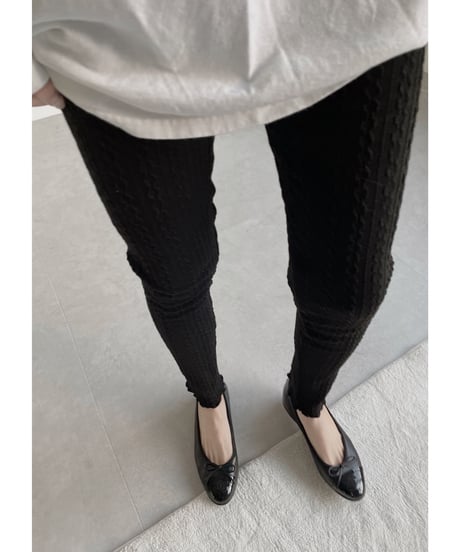 ケーブルパターンレギンス / Cable Pattern Leggings