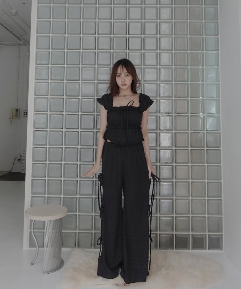 ルーズフィットリボンフレアパンツ/ Loose Fit Ribbon Flare Pants