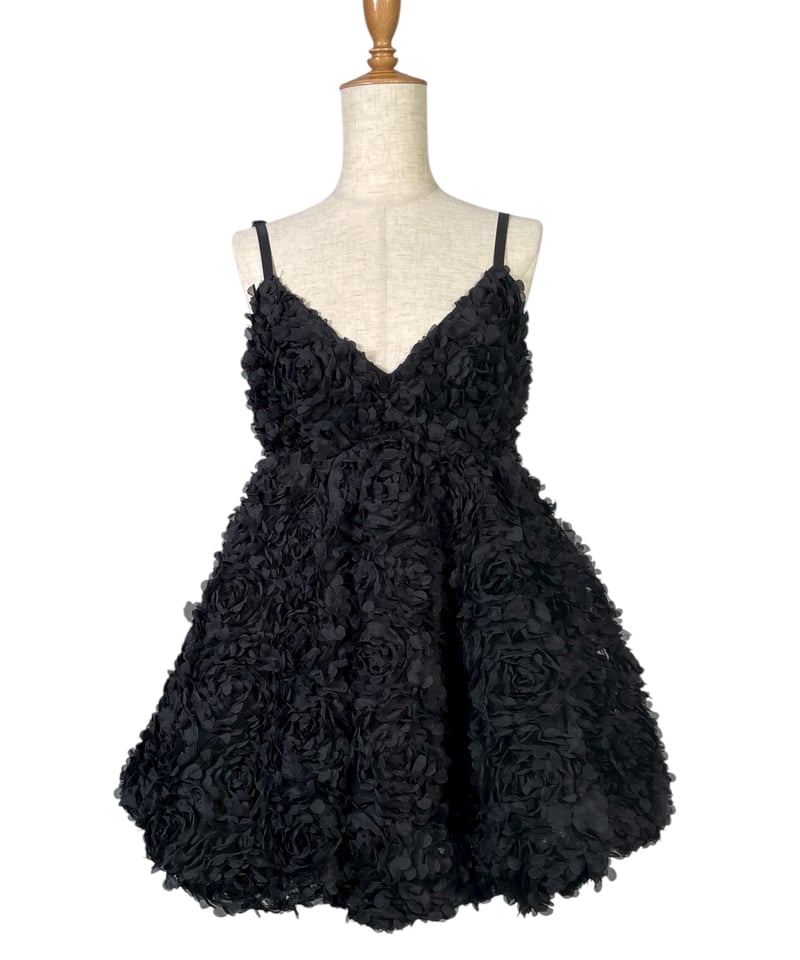 TUNIC DRESS / LADIES (Re) チュニックドレスレディース Black】ブルームペタルチュニックドレス/Bloom Petal Tunic Dress