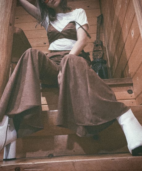 Fake Suede Flare Pants　スウェードフレアパンツ