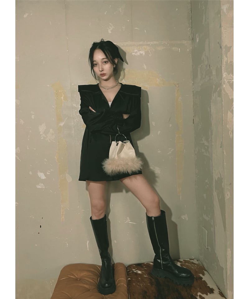 エナメルクロコフェザーバック / Enamel Croco Feather Bag | FIC 