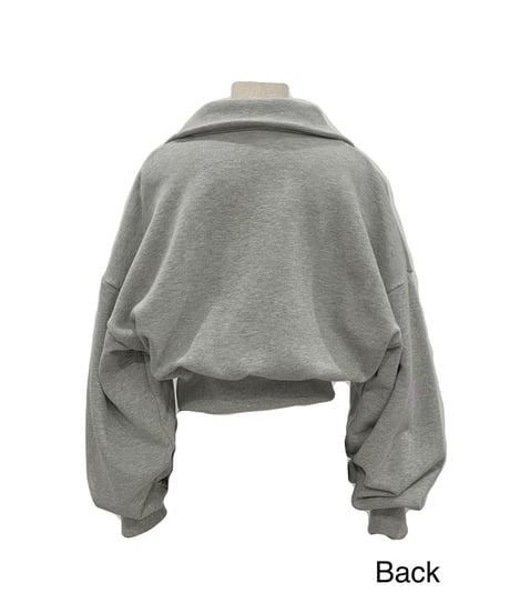 ハーフジップアップクロップドスウェット / Half Zip-up Cropped Sweat