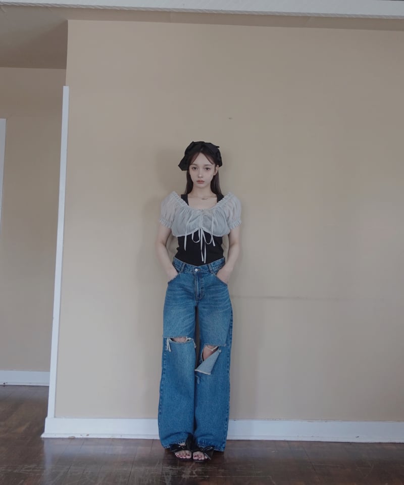 シアーブラウス /Sheer Blouse | FICTION TOKYO OFFICIAL
