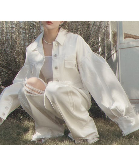Puff Sleeve Cropped Jacket /パフスリーブクロップドジャケット