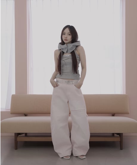【PalePink】バレルデニム / BarrelLeg Denim