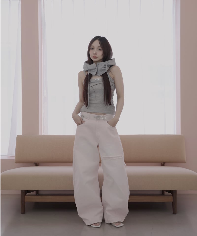 【PalePink】バレルデニム / BarrelLeg Denim サイズ0 PalePink】バレルデニム / BarrelLeg Denim | FICTION TO