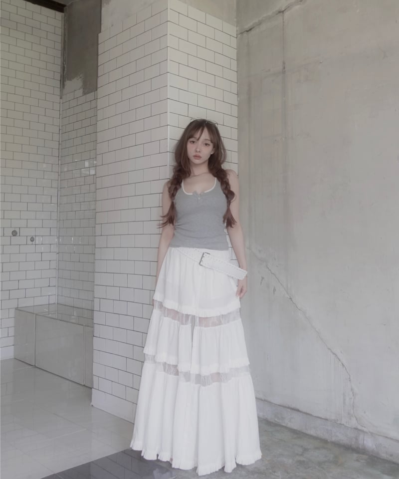 Basic Collection】フリルタンクトップ / Frill Tank Top |