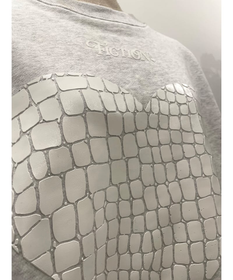 クロコハートスウェットトップ / Croco Heart Sweat Top | FICTIO クロコハートスウェットトップ / Croco Heart Sweat Top | FICTIO