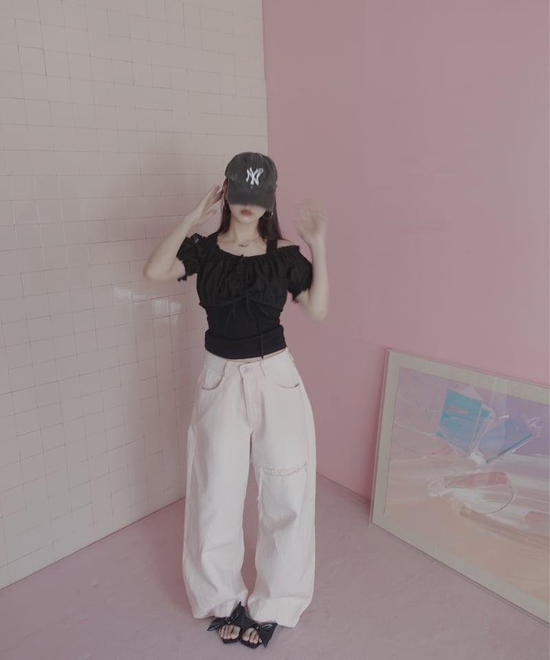 PalePink】バレルデニム / BarrelLeg Denim | FICTION TO