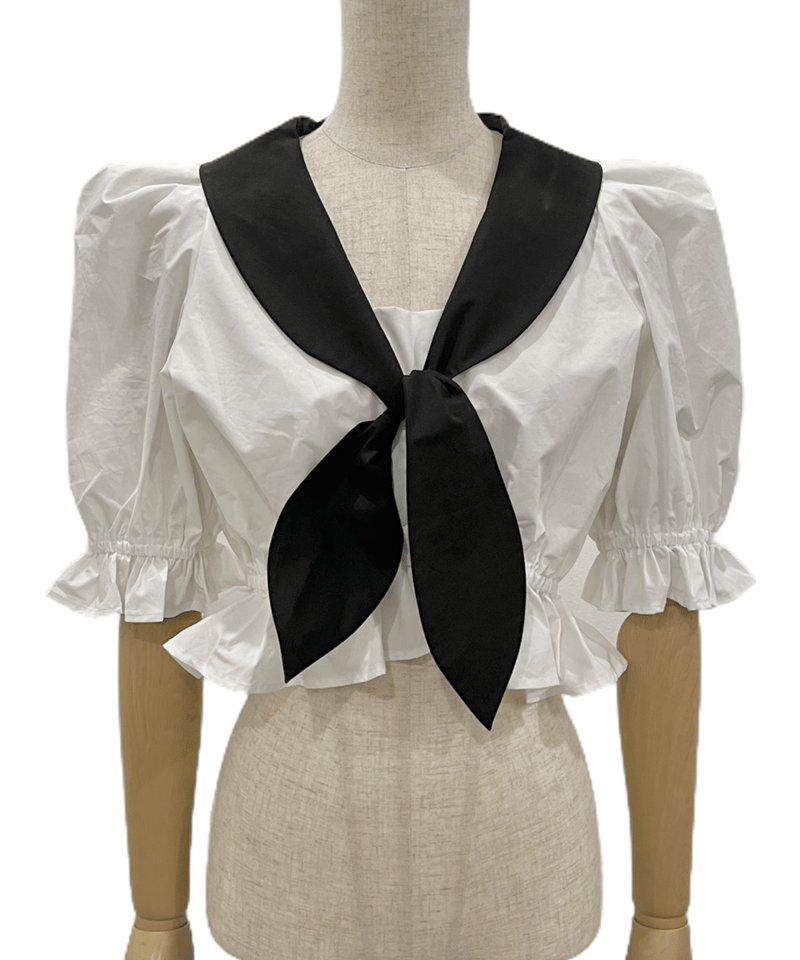 セーラータイブラウス /Sailor Tie Blouse | FICTION TOKYO O セーラータイブラウス /Sailor Tie Blouse | FICTION TOKYO O