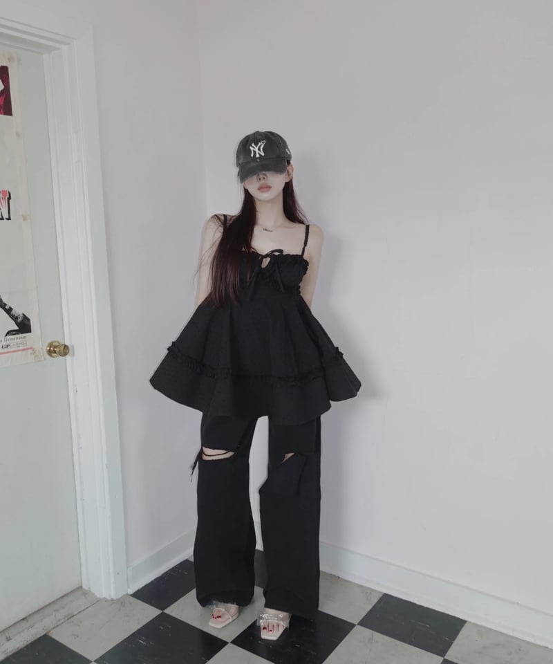 Black］2wayデニム / 2way Denim | FICTION TOKYO OFF