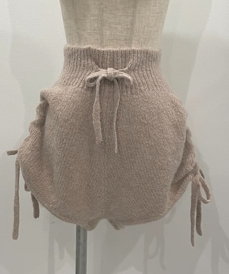 サイドリボンニットショートパンツ / Side Ribbon Knit Short Pants