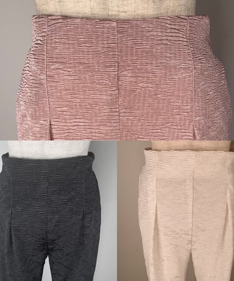 クリンクルマテリアルハイウェストパンツ　Crinkle Material High Waist Pants