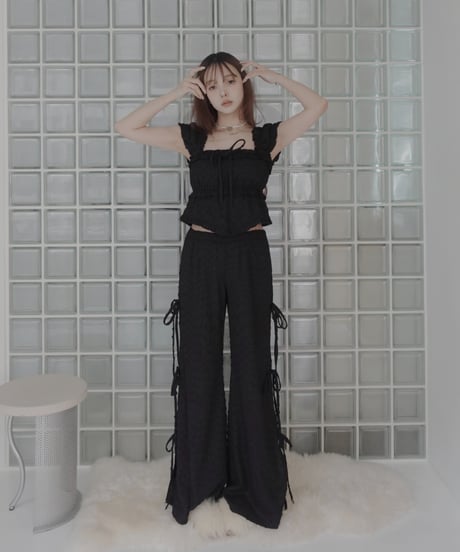 ルーズフィットリボンフレアパンツ/ Loose Fit Ribbon Flare Pants
