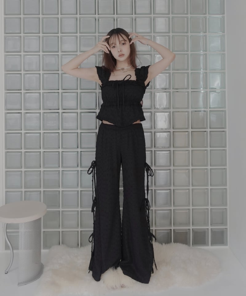 ルーズフィットリボンフレアパンツ/ Loose Fit Ribbon Flare Pants