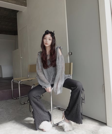 サイドリボンフレアパンツ / Side Ribbon Flare Pants