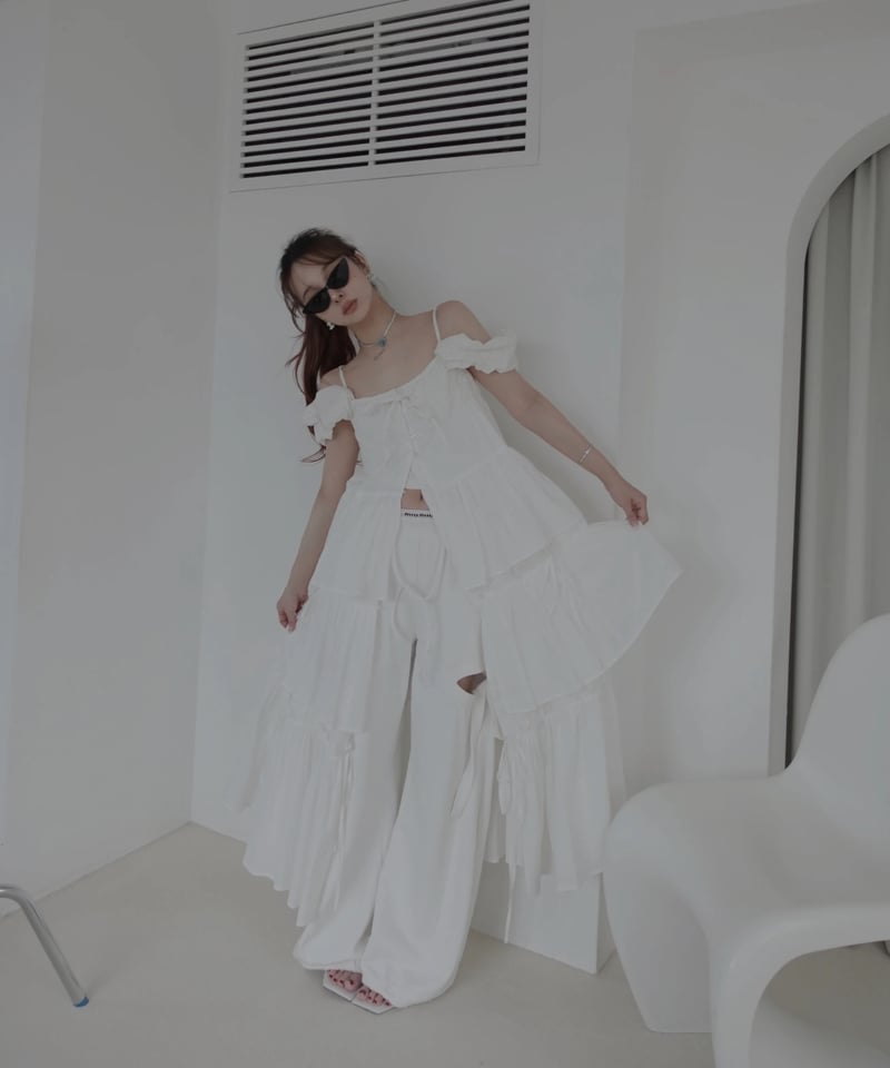 White】ガウンドレス/Gown Dress | FICTION TOKYO OFFICI
