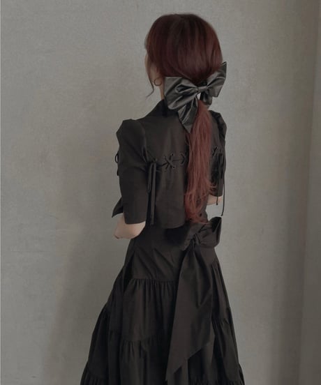 レースアップクロップドシャツ /Race-up Cropped Shirts