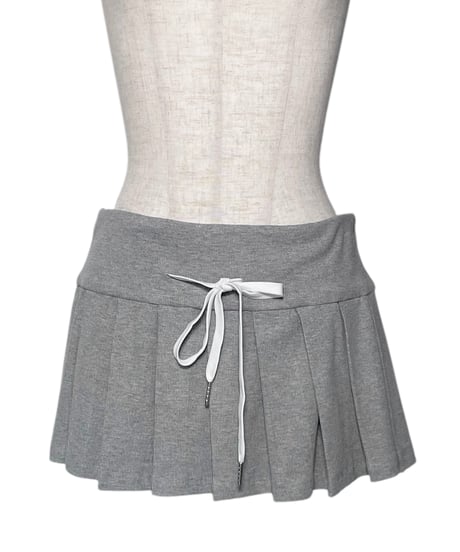【LightGray】レイヤードプリーツスカート/Layered Pleats Skirt