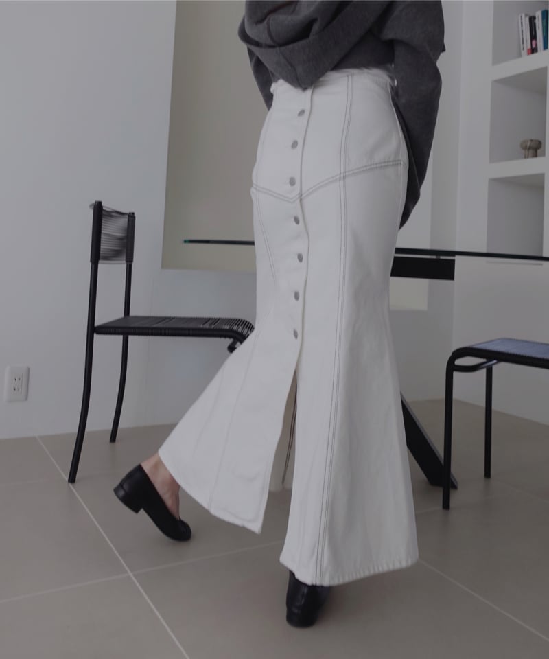 デニムフレアスカート /Denim Flare Skirt | FICTION TOKYO O デニムフレアスカート /Denim Flare Skirt | FICTION TOKYO O