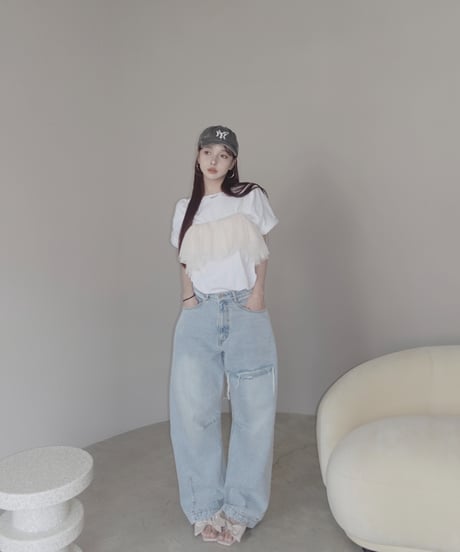 【LightBlue】バレルデニム / BarrelLeg Denim