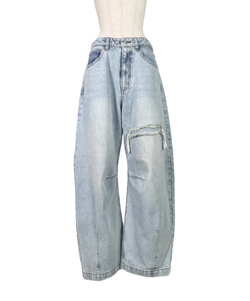 LightBlue】バレルデニム / BarrelLeg Denim | FICTION T