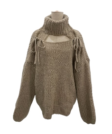 ハンドニッティングリボントップ / Hand Knitting Ribbon Top